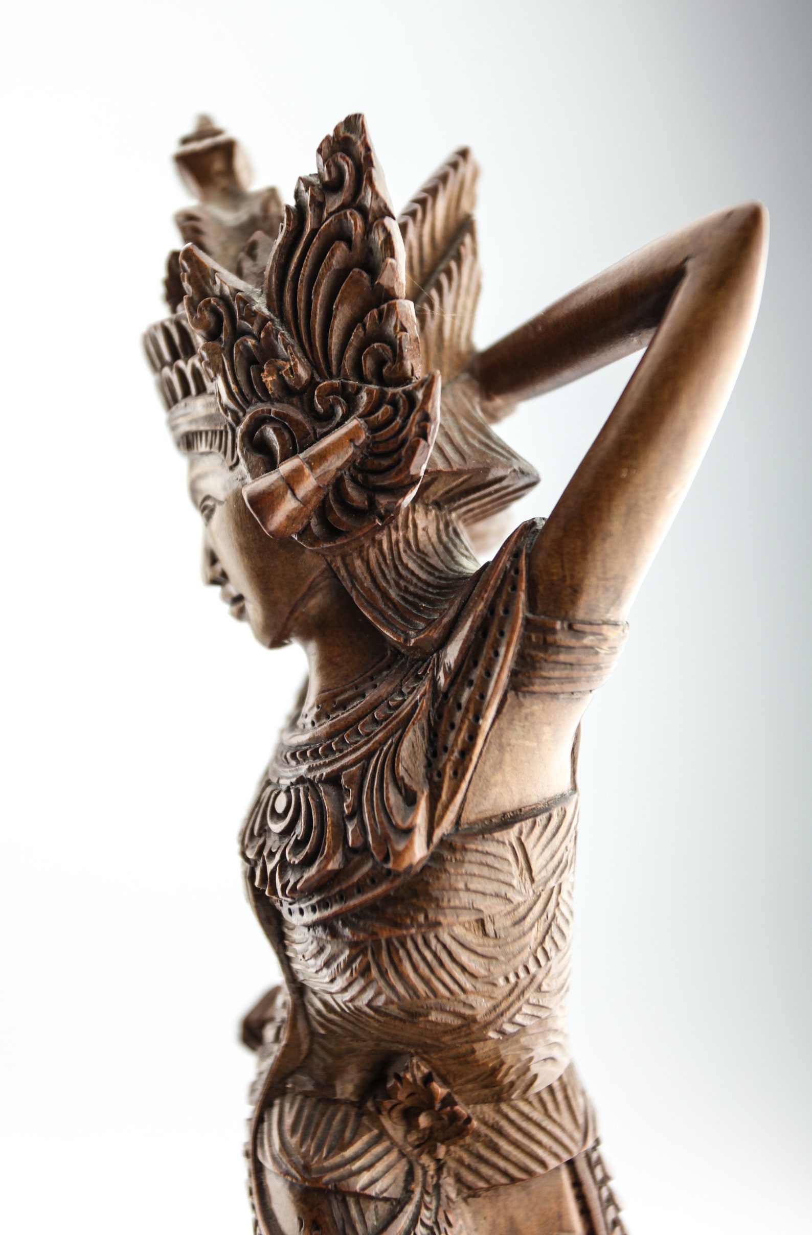 Wood Sculpture Balinese Dancer / Temple Dancer 30's / Etsy UK