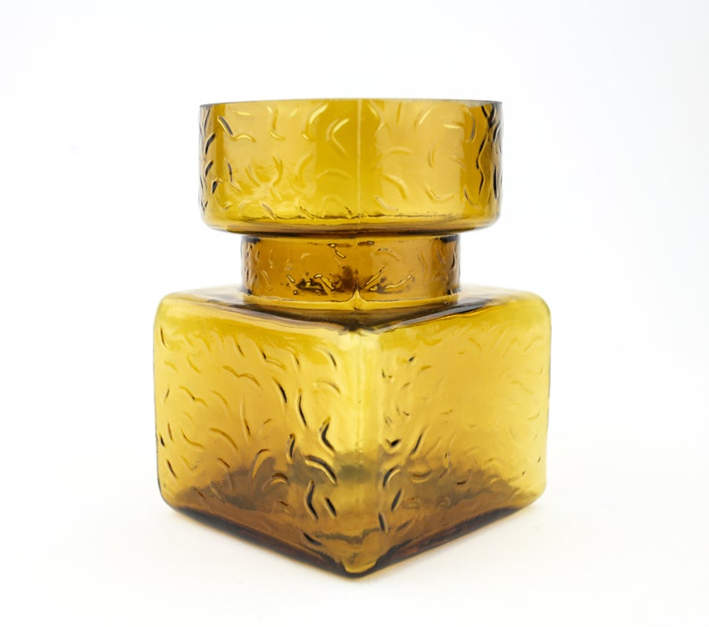 Lasi Oy Pala amber glass Vase By Helena Tynell 1960