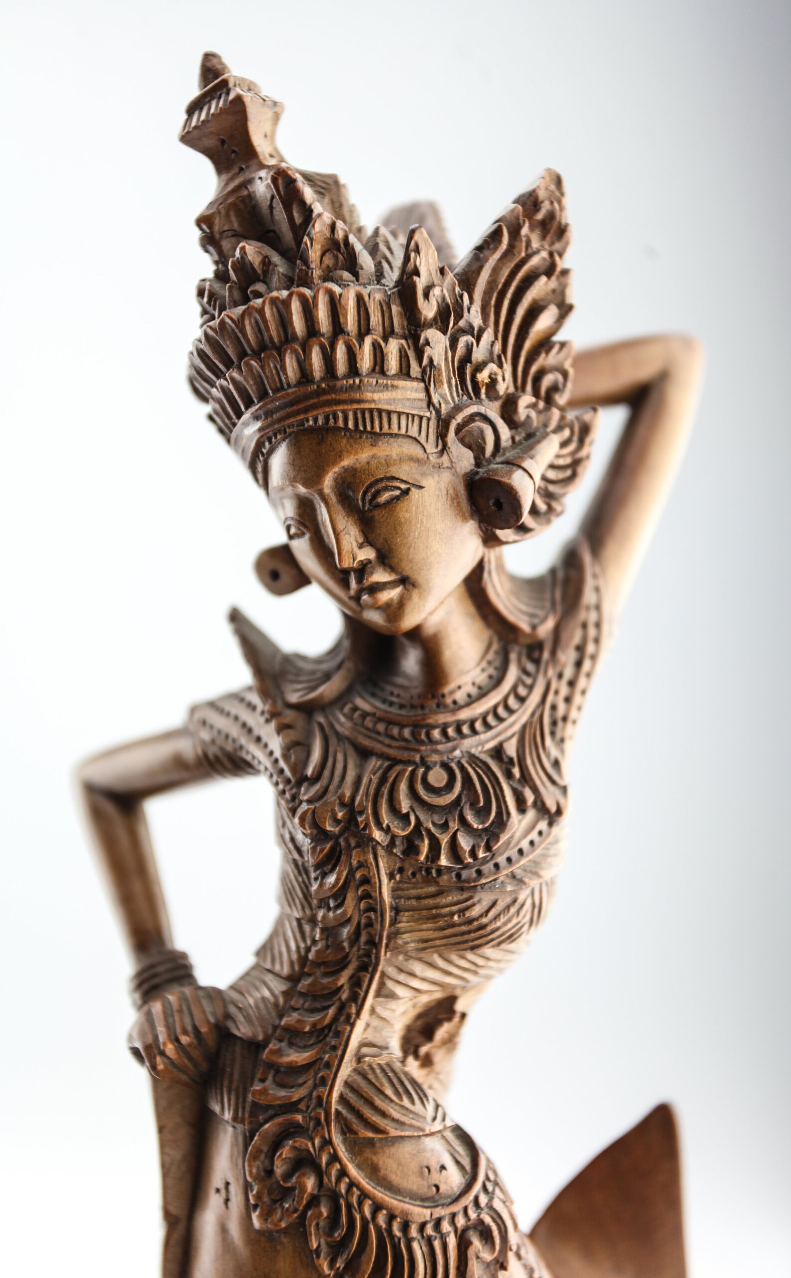 Wood Sculpture Balinese Dancer / Temple Dancer 30's / Etsy UK