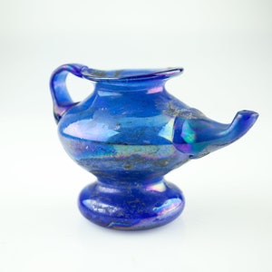 Ancient Blue glass oil lamp