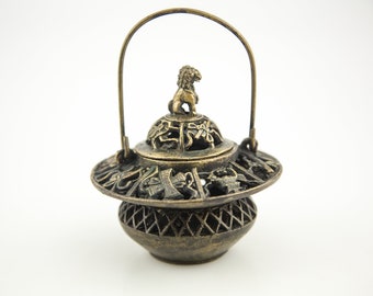 antique chinese incense burner with Foo