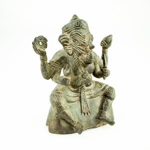 Antica fusione in bronzo Ganesha