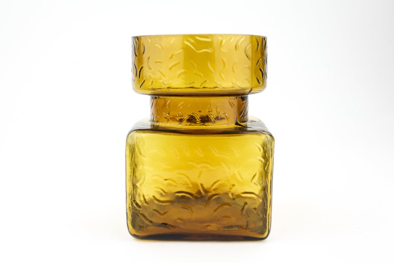 Lasi Oy Pala amber glass Vase By Helena Tynell 1960