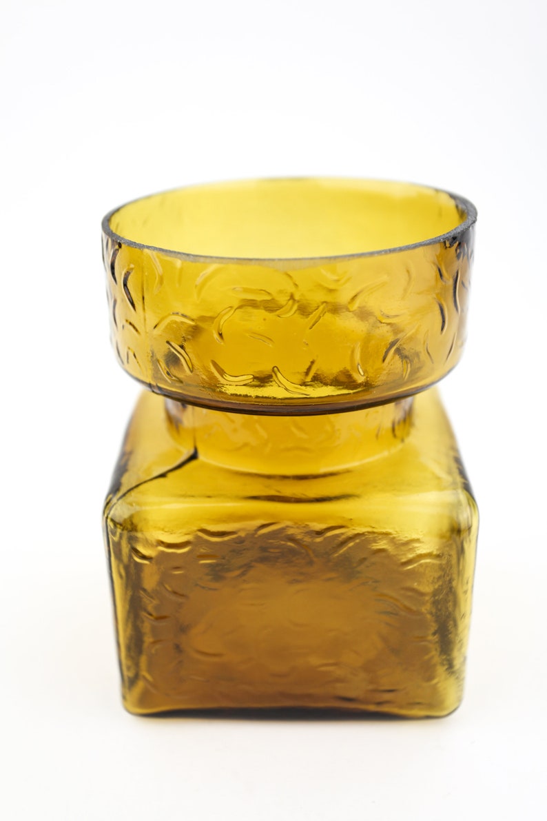 Lasi Oy Pala amber glass Vase By Helena Tynell 1960