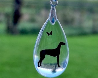 Galgo español colgante gota de agua 3,5 cm