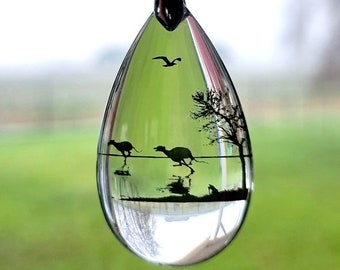 Galgo / Greyhound waterdrop pendant  5 cm