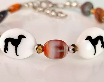 Saluki beaded bracelet