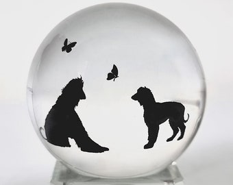ぬいぐるみ犬のペット肖像彫刻 青/グレーのアフガンハウンド - Etsy 日本