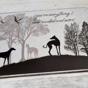 Greyhound / Galgo  metal art plate