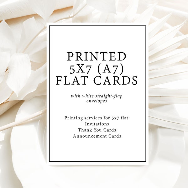 Printing Services for 5x7 Cards / Printing Add-on for Invitations / 5x7 Cards with Envelopes