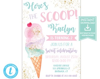 ice cream social etsy