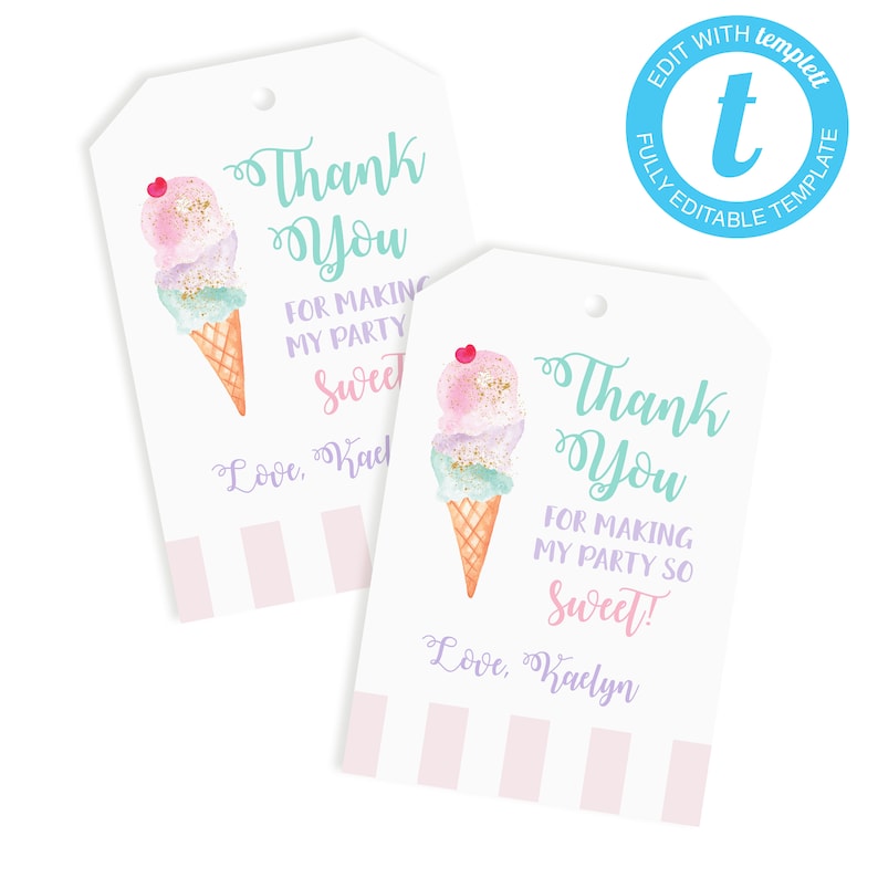 Ice Product Get together Choose Tags Editable Template / Printable Thank Oneself Tags / Goodie Bag Tags Ice Product Bash / Electronic Obtain / LR2016 photo regarding Ice Cream Template Printable named Ice Product Occasion Choose Tags Editable Template / Printable Thank Yourself Tags / Goodie Bag Tags Ice Product Bash / Electronic Obtain / LR2016