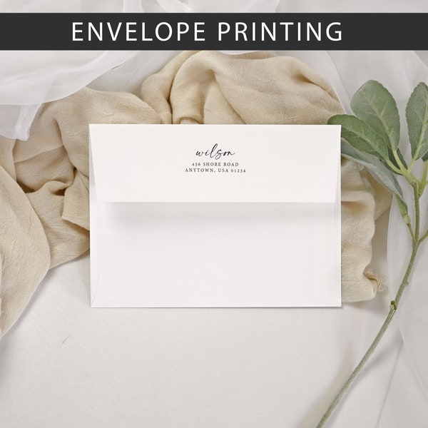 Envelope Printing Add-on / Return Address Printing and/or Recipient Addressing