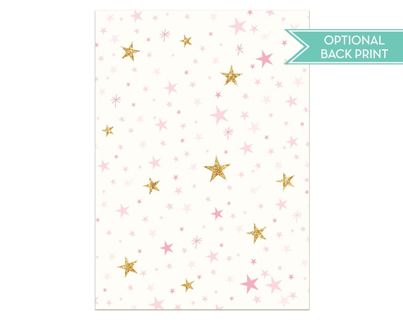 Little Star Invite Girls First Birthday Baby Shower Printed or Digital LR1076 Twinkle Twinkle Little Star Birthday Invitation