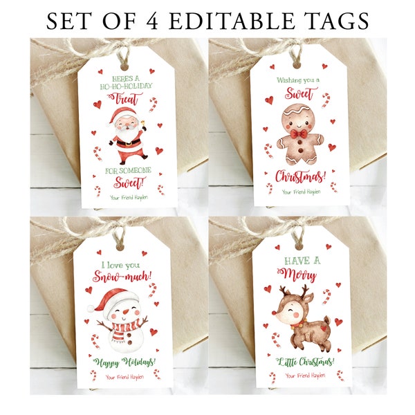 Christmas Treat Tags - Etsy