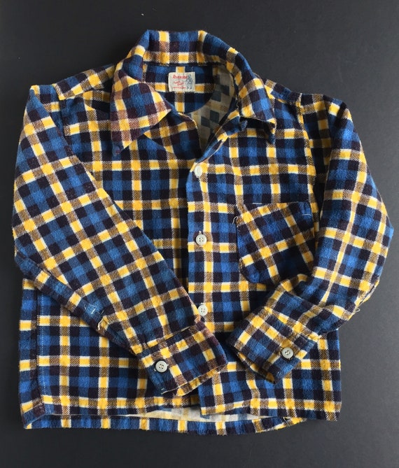 1950s boys flannel shirt - image 1