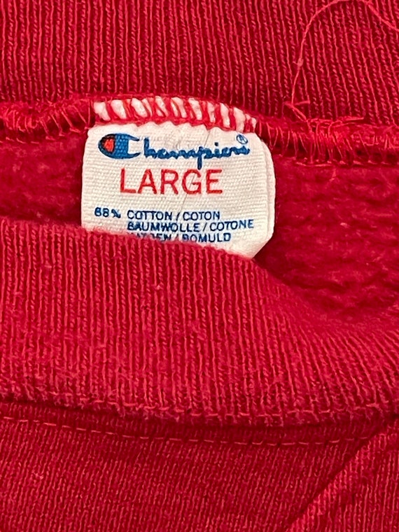 Vintage 1980s Champion red sweatshirt Large - image 2