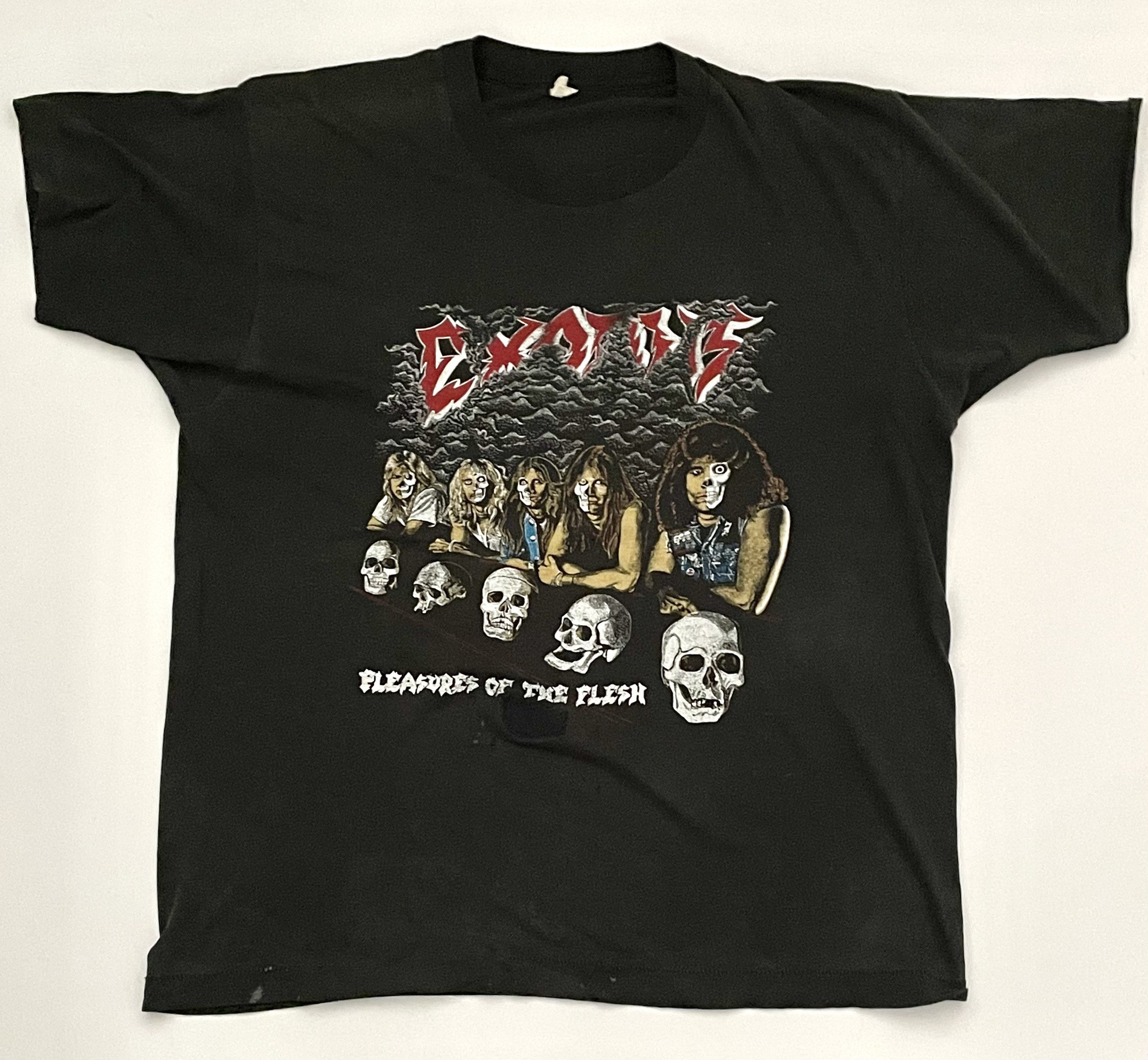 EXODUS Tシャツ Pleasures of the Flesh 黒M / metallica testament anthrax slayer kreator Exodus Pleasures Of The Flesh Tshirts Black Unisex All size ND208