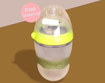 Personalized Original Orbit Labels for baby bottles and sippy cups by InchBug  (Cool Cactus 2-PACK)