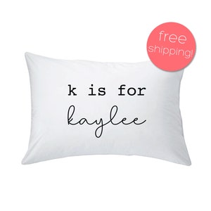 PERSONALIZED Name Toddler Pillowcase, Back to School Daycare Pillow, Pillowcase - N is For Name