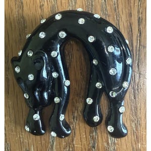 BLACK PUMA Brooch Anthropologie EXC image 2