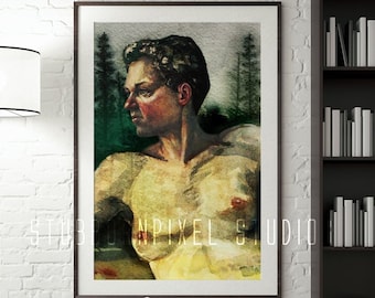 MONHEGAN JEN  - Archival Giclee Watercolor Print