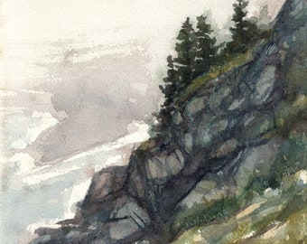 WUTHERING HEIGHTS - Archival Giclee Landscape Watercolor Print
