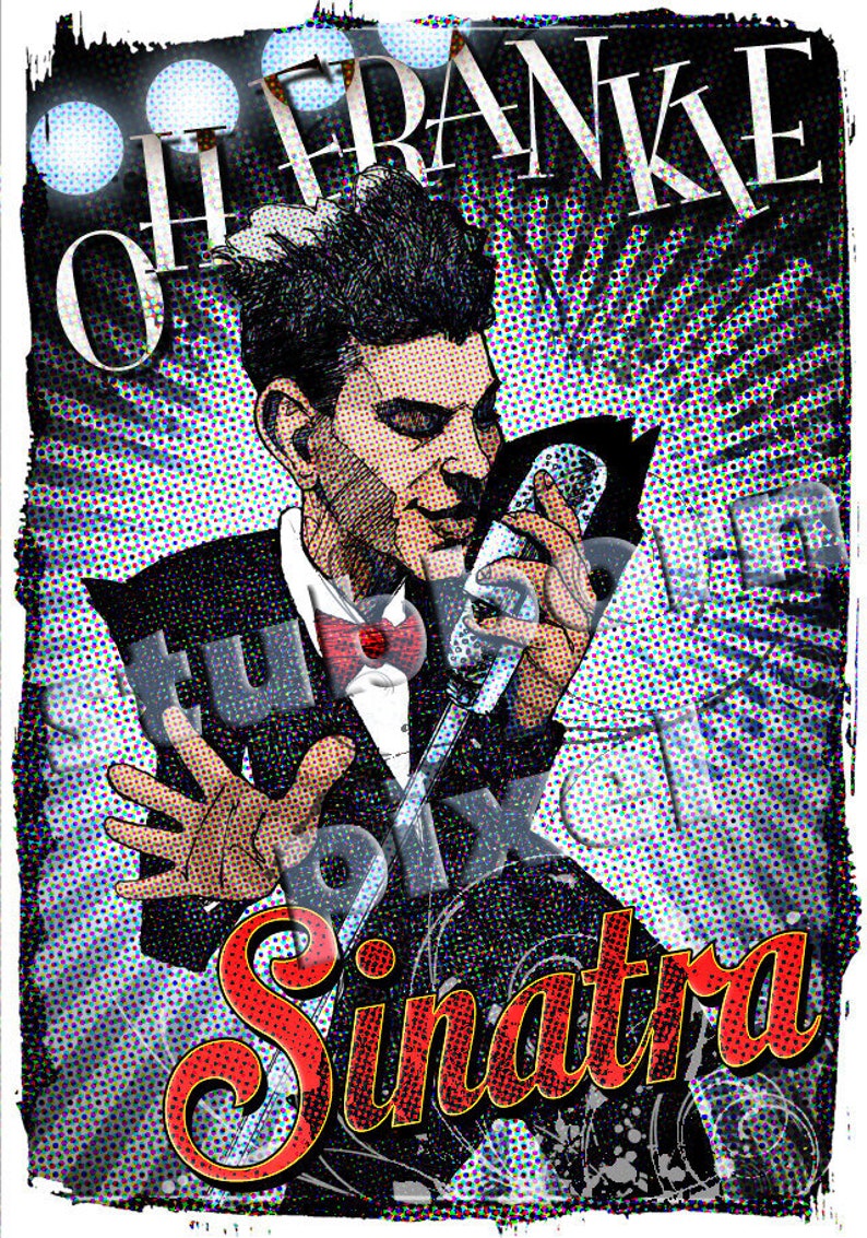 Frank Sinatra Poster 30x45cm - Leinwand Musikalbum Cover Wanddekoration