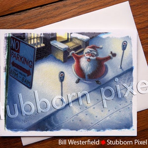 NO PARKING! - Christmas Card, Greeting Card, Blank card