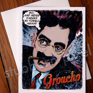 GROUCHO MARX - Tarjeta de felicitación, Tarjeta en blanco