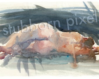 SLEEPING BEAUTY - Archival Giclee Watercolor Print