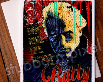 ROY BATTY - Blade Runner Greeting Card, Blank card