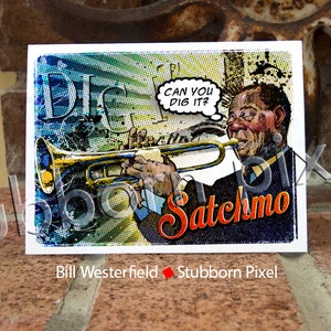 SATCHMO Greeting Card, Blank card image 2