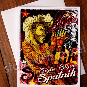 SIGUE SIGUE SPUTNIK - Tarjeta de felicitación, Tarjeta en blanco