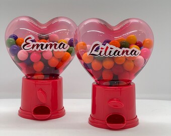 Heart-Shaped Bubblegum machine | Personalized with name