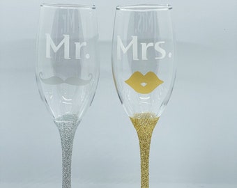 Champagne glass Set Mr. & Mrs.