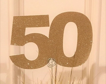 Jumbo Glitter number 30,40,50,60,70,80,90 or 100 party decor