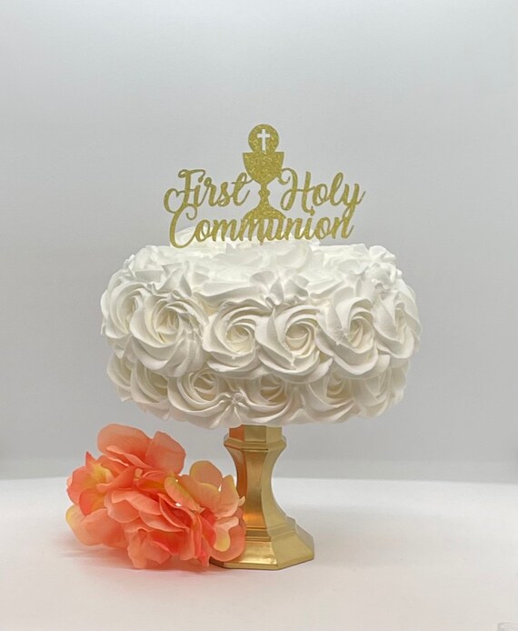 1st Holy Communion Cake Topper First Communion Holy Etsy Australia
