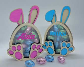 Personalized Easter Bunny Egg treat holder