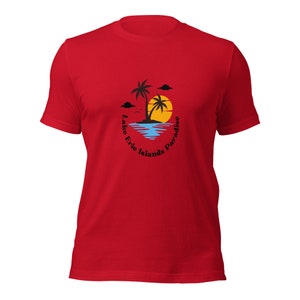 Camiseta unisex para adultos del paraíso de las islas del lago Erie