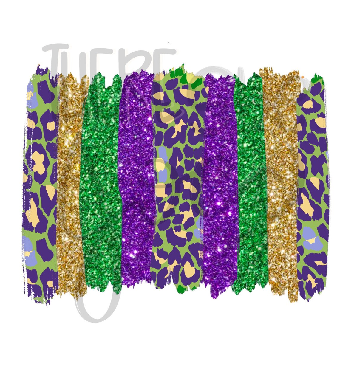 Mardi Gras Brush Strokes Background PNG File Watercolor Etsy