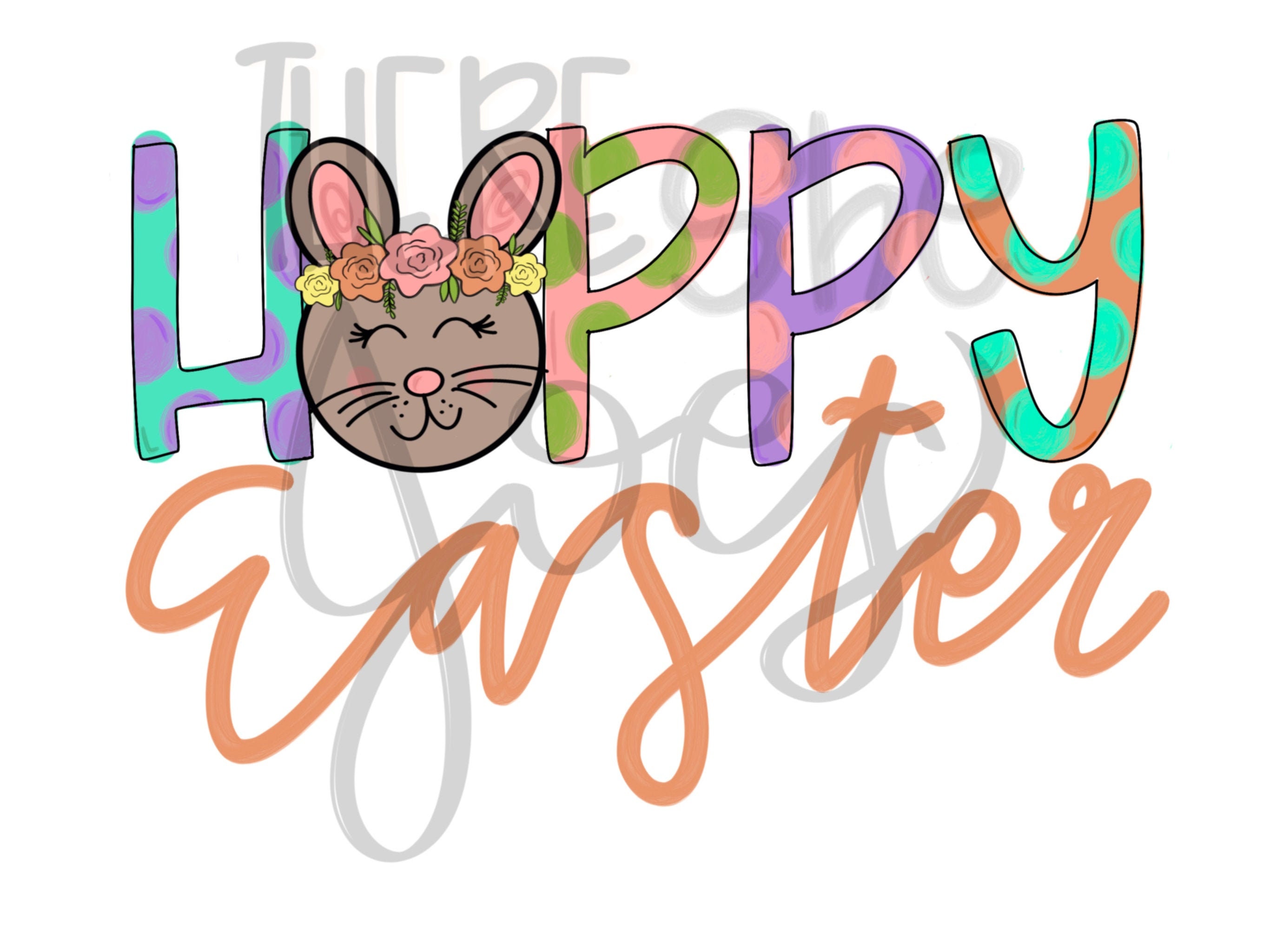 Happy Easter Ready to Press Sublimation Transfer Happy Easter | Etsy
