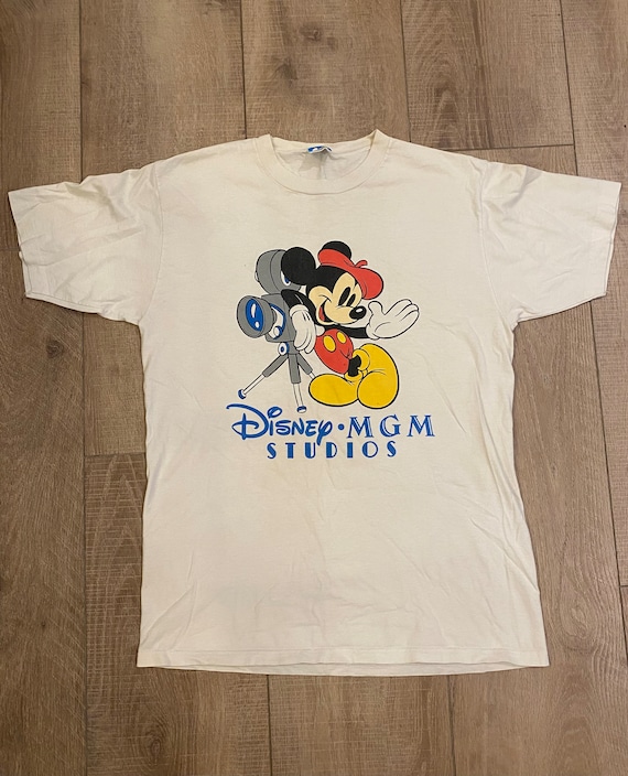 80s～90s ディズニーMGM STUDIOS Tシャツ 鬼フェード　XL Vintage Disney - MGM Studios Shirt - LARGE - Mickey Mouse