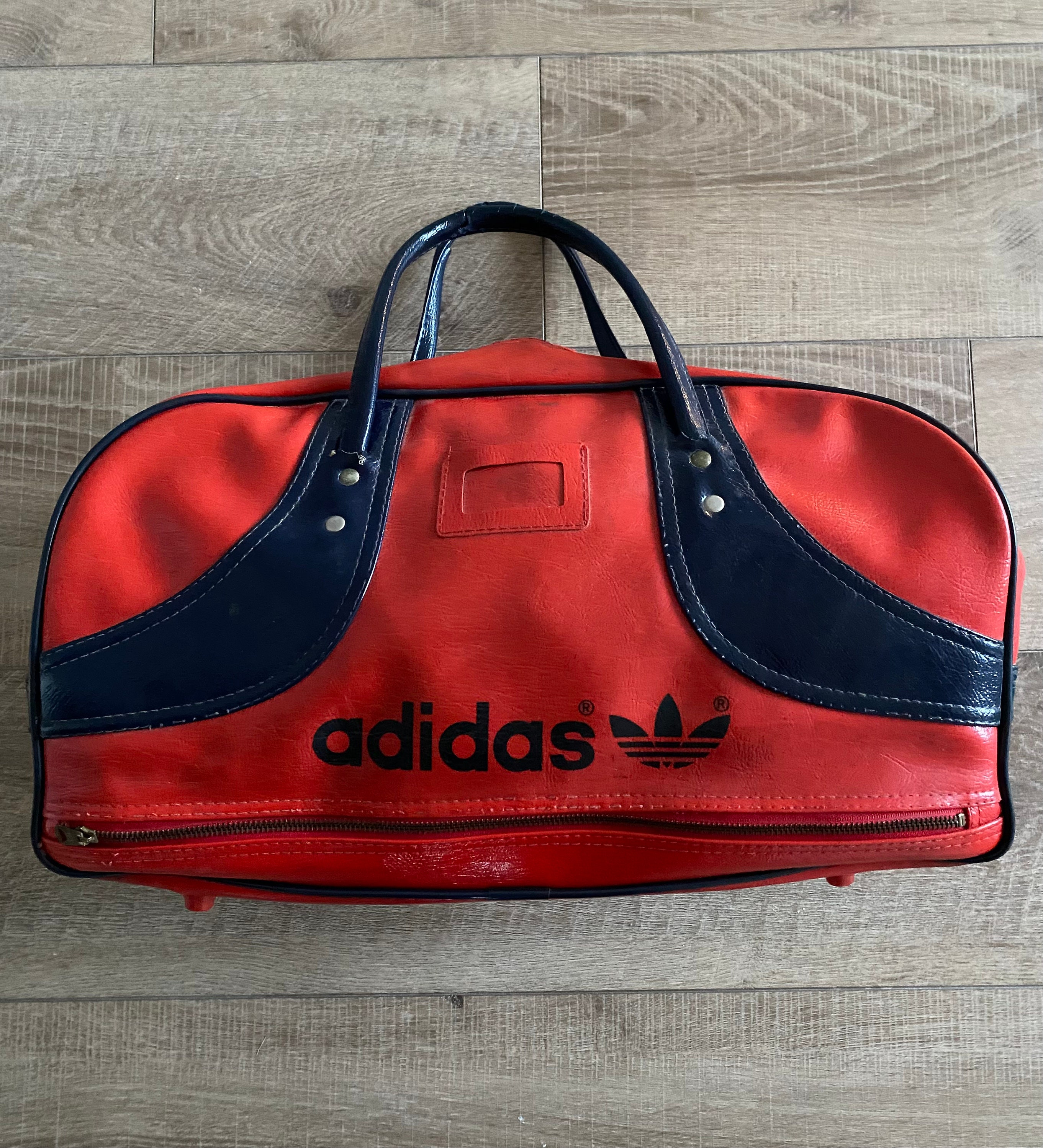 Sac de sport adidas vintage années 1970 trèfle vinyle sac