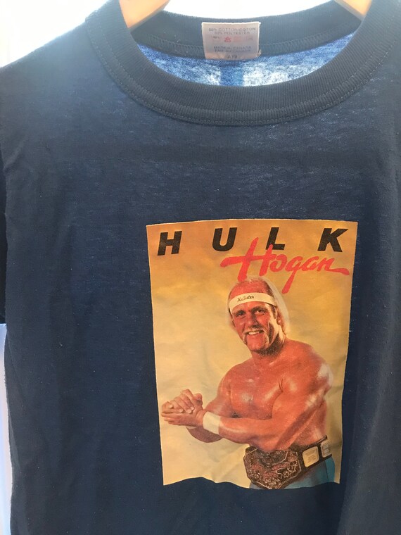 Vintage Hulk Hogan ringer shirt - 1980s - iron on… - image 8