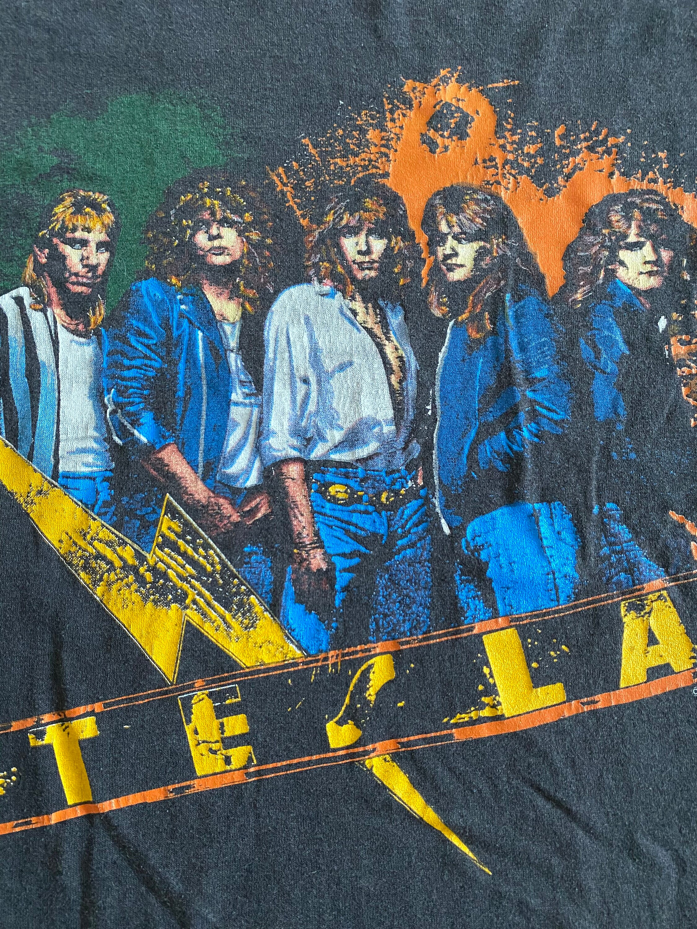 【80's Vintage】TESLA Tour 1987 USA製 Tシャツ Vintage 1987 TESLA Mechanical Resonance Concert Tour T-Shirt