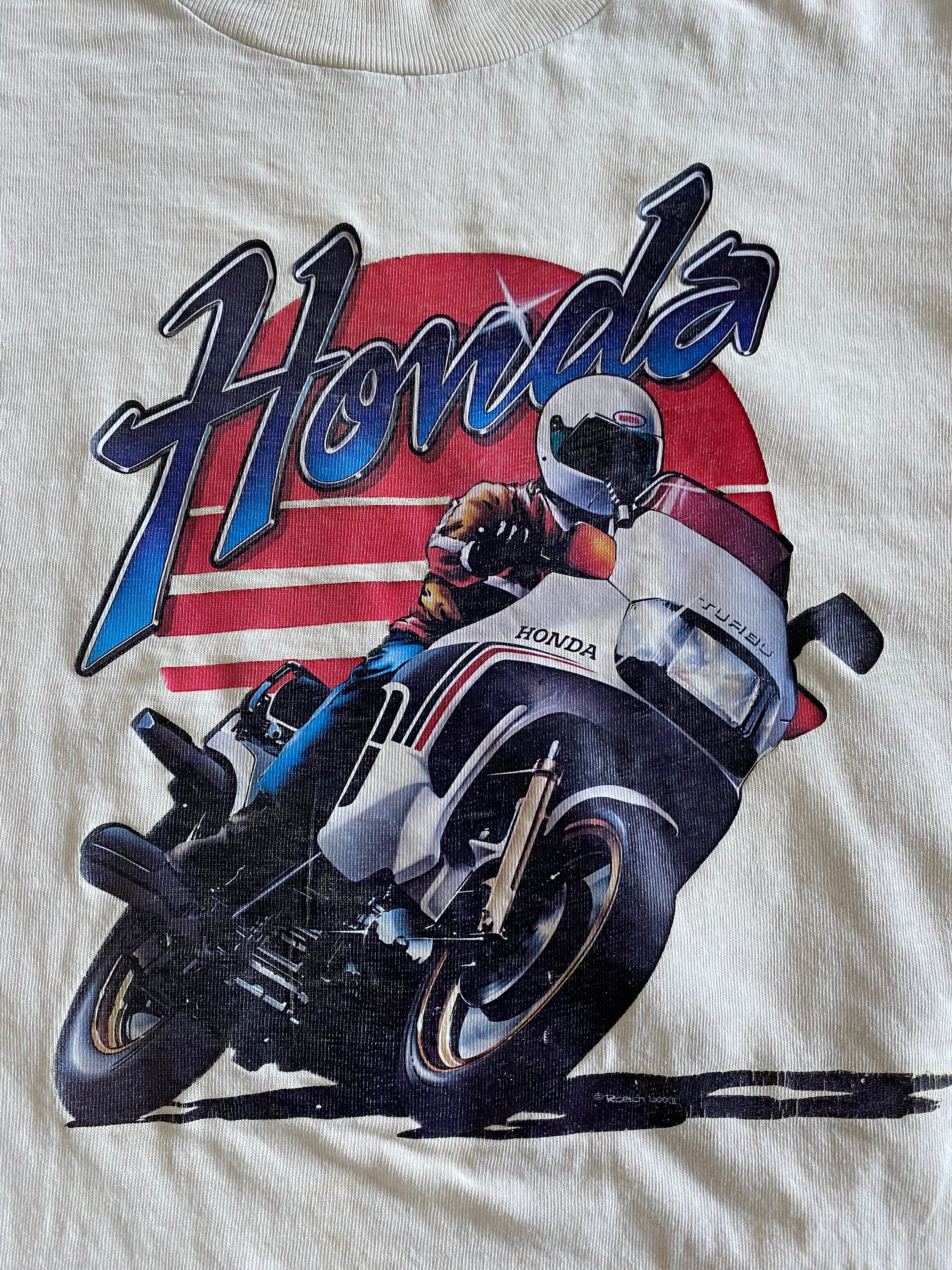 Tシャツ・カットソー HONDA MOTORCYCLE Vintage Cutoff Tshirt Red s-l1200.jpg