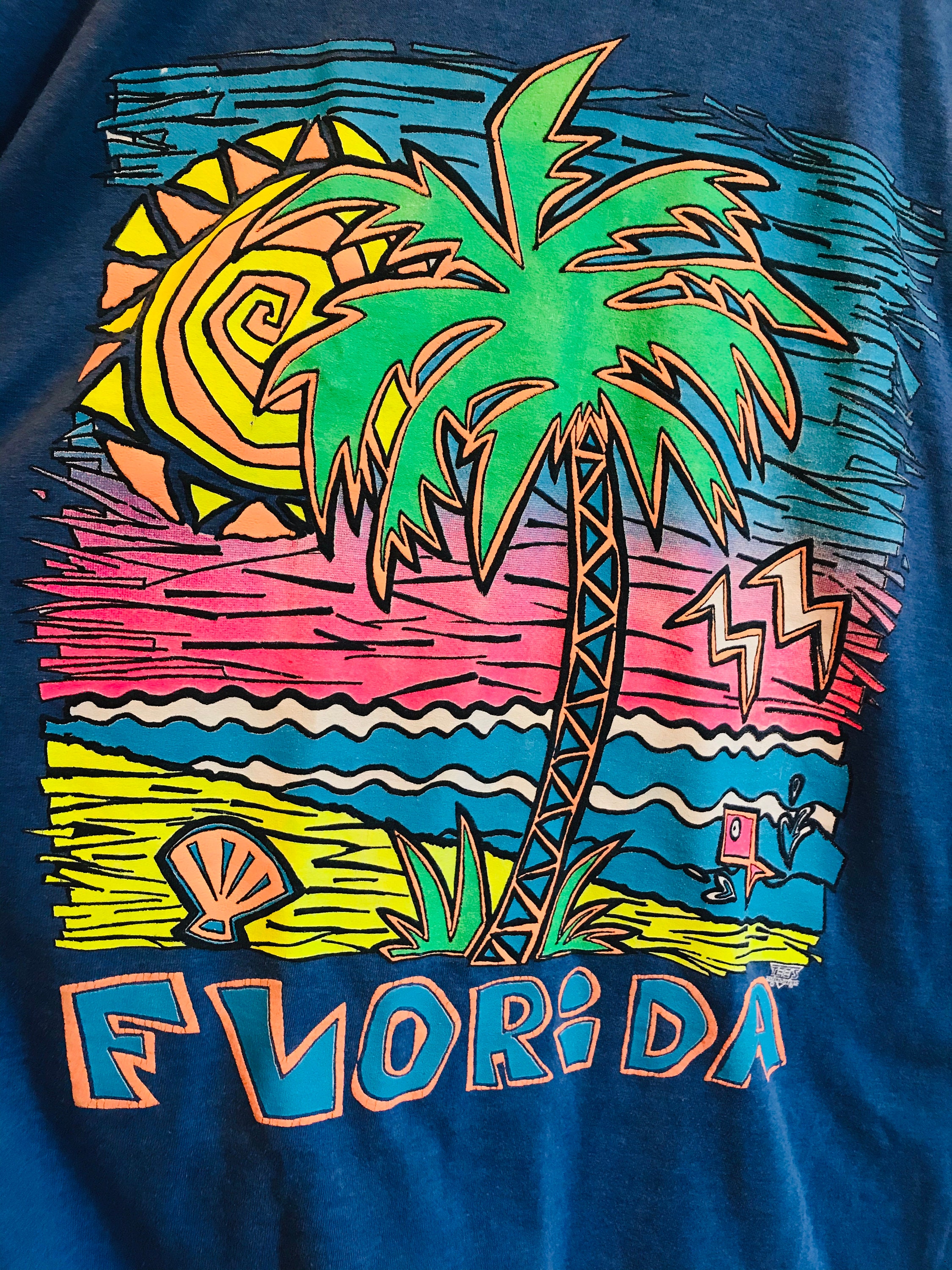 Vintage Florida Neon Tourist Shirt XL Screen Stars Best | Etsy
