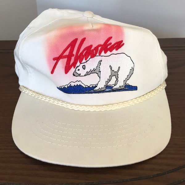 Vintage Alaska SnapBack hat - adjustable - 80’s - tourist - rope - souvenir