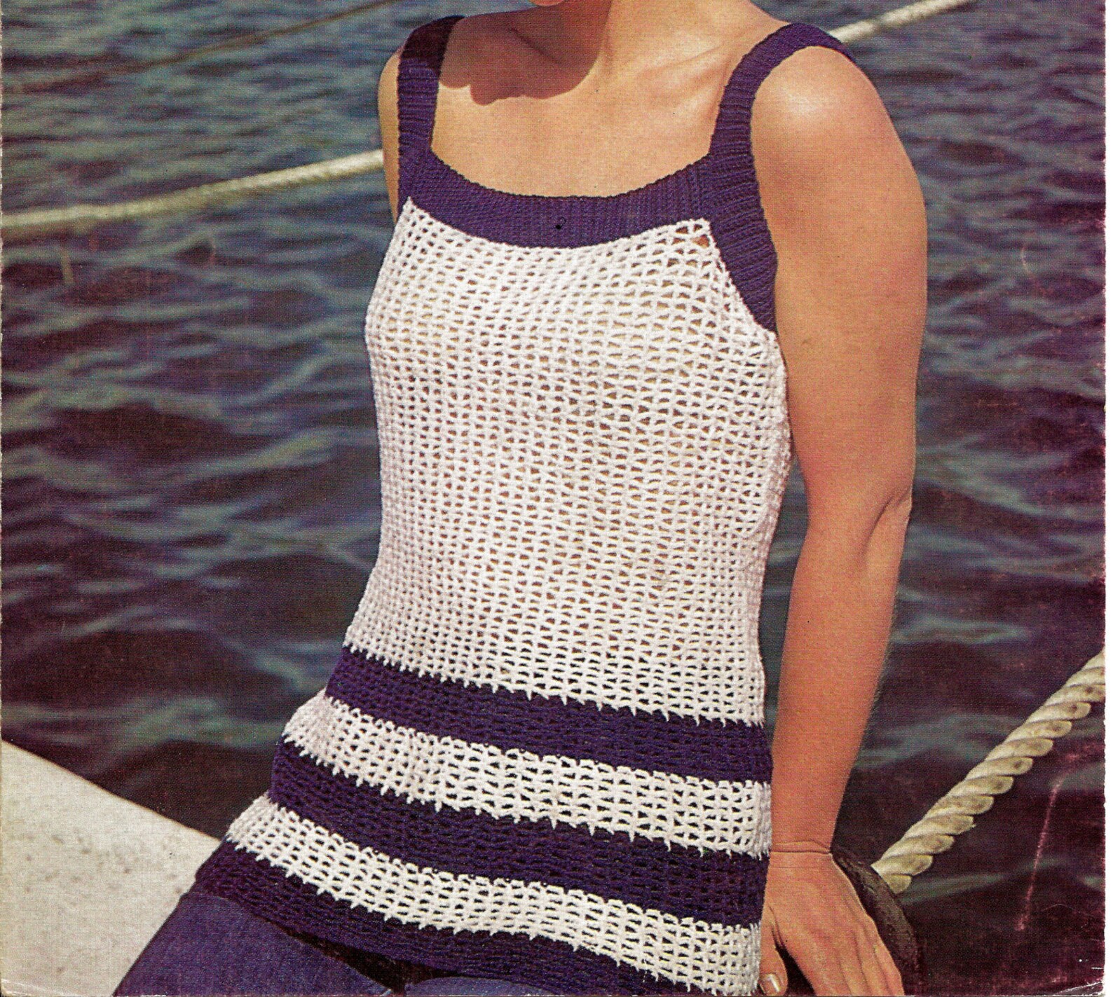 Ladies Crochet Singlet Top Pattern. PDF. Instant download Etsy